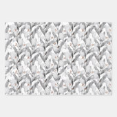 Feuille De Papier Cadeau Vins blancs d'hiver Aquarelle Botanique (Devant 2)