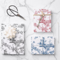 Vintage Anglais Floral Toile rose, Bleu, Gris