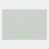 Feuille De Papier Cadeau Vintage Celadon Green Zigzag (Devant 3)