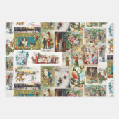 Feuille De Papier Cadeau Vintage Christmas Antique Collage (Devant 3)