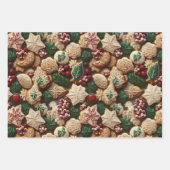 Feuille De Papier Cadeau Vintage Christmas Cookie Retro (Devant 3)