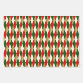 Feuille De Papier Cadeau Vintage Christmas Harlequin Diamants (Devant 2)