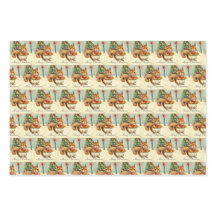 Vintage Christmas Squirrel Giftwrap Variété Pack