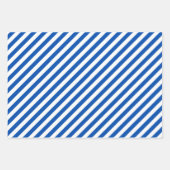 Feuille De Papier Cadeau Vintage Classic Bleu & Blancs (Devant 3)