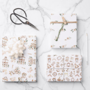 Feuille De Papier Cadeau Vintage Élégant   Baby Shower Petite Princesse