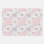 Feuille De Papier Cadeau Vintage floral pâle (Devant 2)