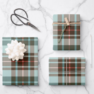 Feuille De Papier Cadeau Vintage Folk Plaid : Un Motif anglais classique