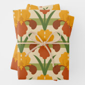 Feuille De Papier Cadeau Vintage Iris (En situation)