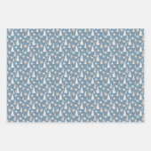 Feuille De Papier Cadeau Vintage Retro Blue Christmas (Devant 2)