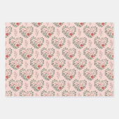 Feuille De Papier Cadeau Vintage rose classic romantic (Devant 3)