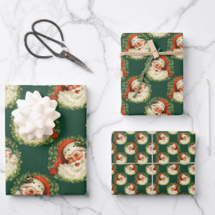 Feuille De Papier Cadeau Vintage St. Nick Santa Claus Noël Noël Noël No