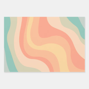 Feuille De Papier Cadeau Vintage Super Waves Bohemian Boho Art