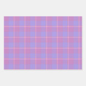 Feuille De Papier Cadeau Viola and Dull Lavender Plaid Pink Purple (Devant)