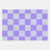 Feuille De Papier Cadeau Violet À damiers En vichy Motif (Devant)