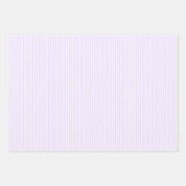 Feuille De Papier Cadeau Violet Clair et Rayures Blanches (Devant 3)