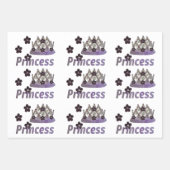 Feuille De Papier Cadeau Violet Cold Illusion Princesse Crown (Devant 2)