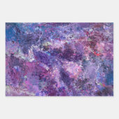 Feuille De Papier Cadeau Violet Déplace L'Abstraction (Devant 3)