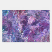 Feuille De Papier Cadeau Violet Déplace L'Abstraction (Devant 2)