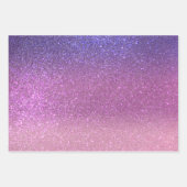 Feuille De Papier Cadeau Violet Princesse Blush Pink Triple Glitter ombre (Devant)