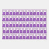 Feuille De Papier Cadeau violets noël drôle (Devant)