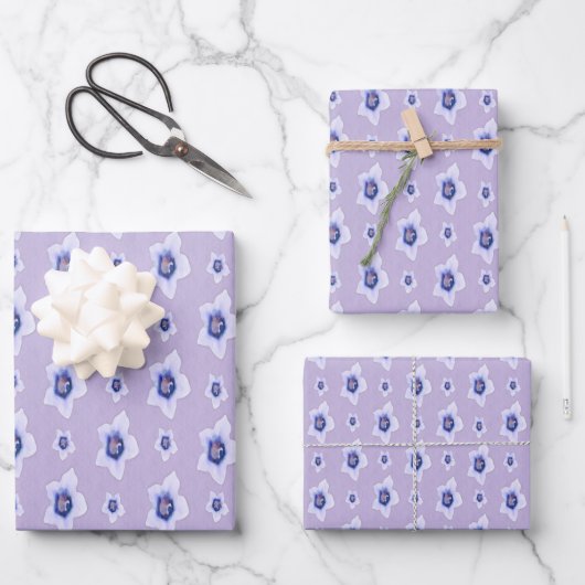 Feuille De Papier Cadeau Violettes douces (Recto)