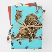Feuille De Papier Cadeau Violoniste Lion, Hare (En situation)