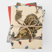 Feuille De Papier Cadeau Violoniste Lion, Hare (En situation)