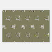 Feuille De Papier Cadeau Virgo Zodiac - Couleur olive (Devant 3)