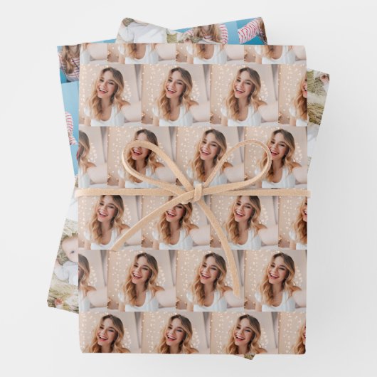 Feuille De Papier Cadeau visage cadeau personnalisé photo personnalisée (En situation)