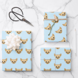 Feuille De Papier Cadeau Visage de Chihuahua