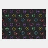 Feuille De Papier Cadeau Visage de sourire esthétique de l'an 2000 (Devant 3)