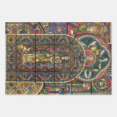 Feuille De Papier Cadeau Vitrail d'église, architecture vintage (Devant 2)