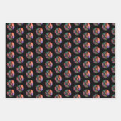 Feuille De Papier Cadeau Vitrail moderne Noël traditionnel (Devant 2)