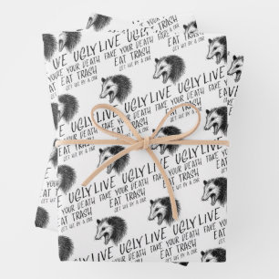 Feuille De Papier Cadeau Vivez Vilain Fake Votre Mort Manger Trash Drôle Op
