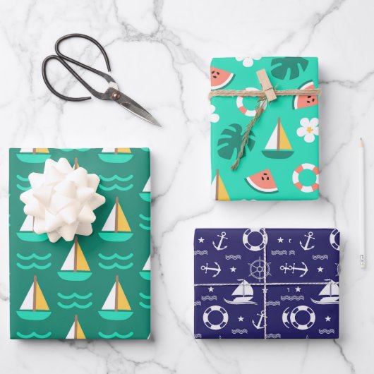 Feuille De Papier Cadeau Voile (Recto)