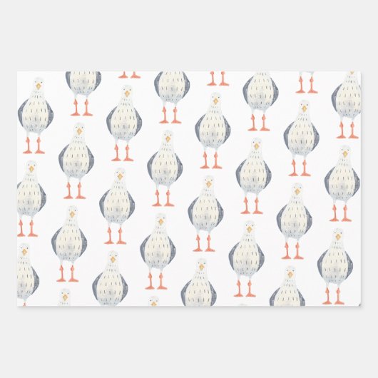 Feuille De Papier Cadeau Voilier À Thème Nautique (Devant)