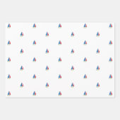 Feuille De Papier Cadeau Voilier nautique classique pour enfants (Devant 3)