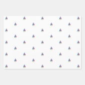 Feuille De Papier Cadeau Voilier nautique classique pour enfants (Devant)