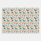 Feuille De Papier Cadeau Voitures Et Dinosaures (Devant 2)