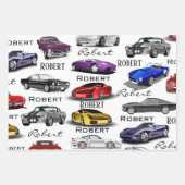 Feuille De Papier Cadeau Voitures personnalisées (Devant)