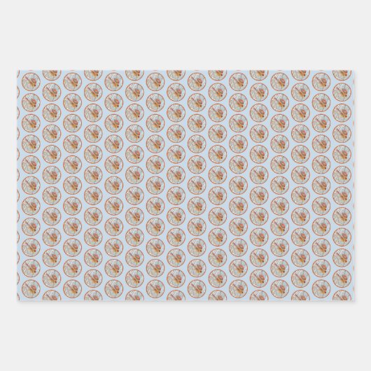 Feuille De Papier Cadeau Vol Cardinal Nord - Photo originale (Devant)