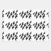 Feuille De Papier Cadeau Vol de pigeons (Devant)