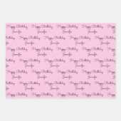 Feuille De Papier Cadeau Vos mots avec son nom Anniversaire Cadeau Wrapper  (Devant)