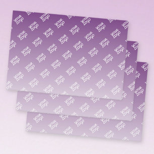 Feuille De Papier Cadeau Votre logo automatiquement carrelé Violet modifi