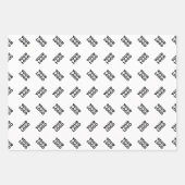 Feuille De Papier Cadeau Votre logo | Motif alterné simple répétitif (Devant 2)