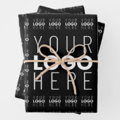 Feuille De Papier Cadeau Votre logo ou image en mosaïque avec un grand logo (En situation)