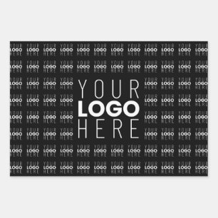 Feuille De Papier Cadeau Votre logo ou motif en mosaïque avec grand logo ce