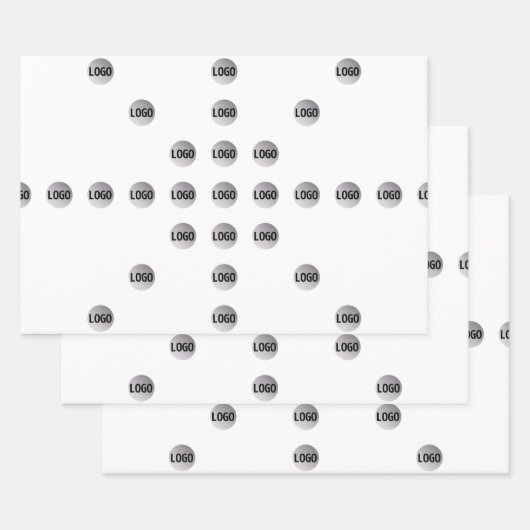 Feuille De Papier Cadeau Votre logo ou toute image téléchargée | Motif en é (Lot)