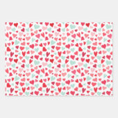 Feuille De Papier Cadeau Vous aimez Baisers & Coeurs (Devant)