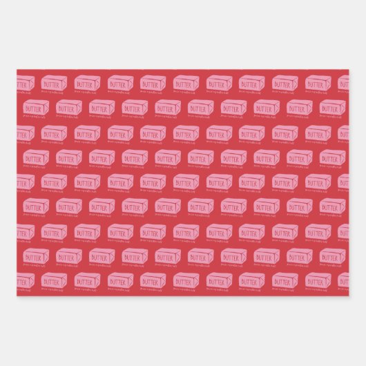 Feuille De Papier Cadeau Vous êtes ma moitié de beurre - Punny Valentine's  (Devant 2)